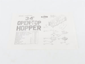 HO Scale Athearn Kit 5420 Undecorated 34' 2-Bay Composite Side Open Hopper