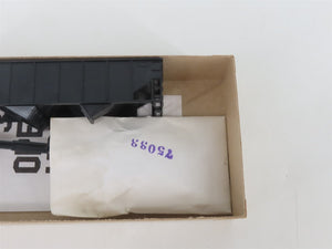 HO Scale Athearn Kit 5447 Undecorated Black 34' 2-Bay Rib Side Open Hopper