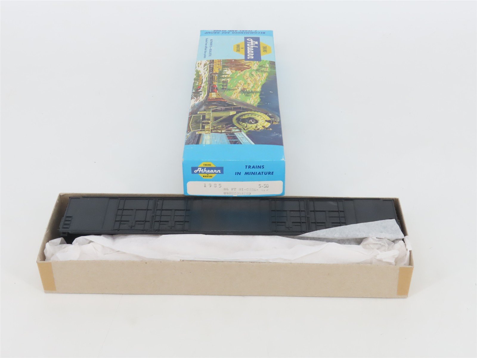 HO Scale Athearn Kit 1985 Undecorated Black 86' Hi-Cube 8-Door Box Car