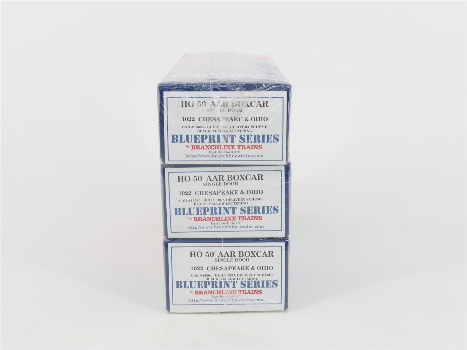HO Scale Branchline Blueprint Series Kit 1022 C&O 50' Box Car 3-Pack - SEALED