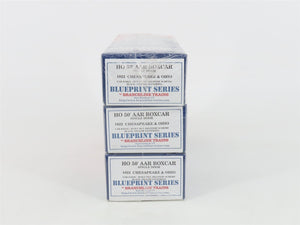 HO Scale Branchline Blueprint Series Kit 1022 C&O 50' Box Car 3-Pack - SEALED