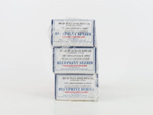 HO Scale Branchline Blueprint Series Kit 1701 C&O 50' Plug Door Box Car 3-Pack