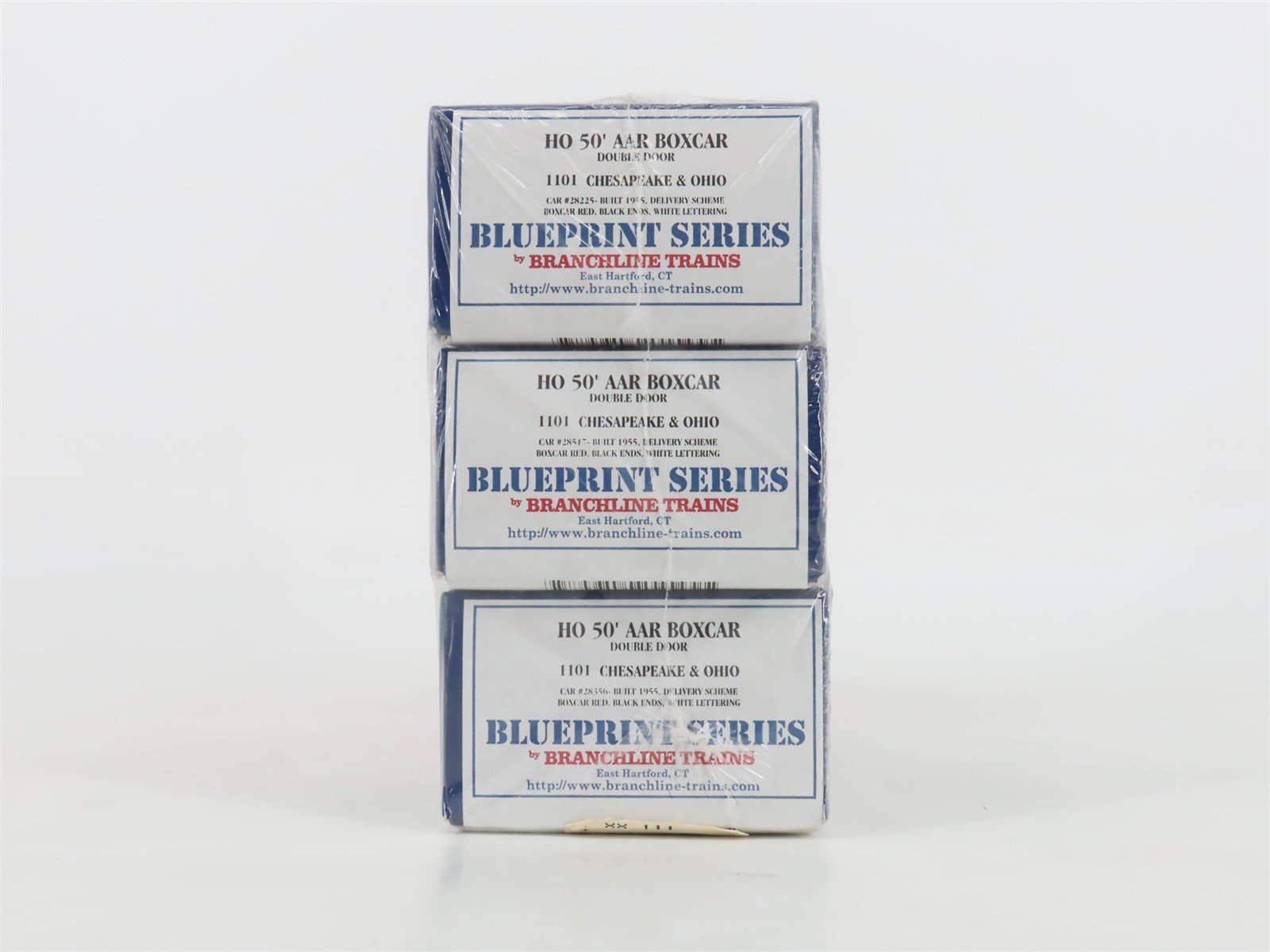 HO Scale Branchline Blueprint Series Kit 1101 C&O 50' Box Car 3-Pack - SEALED