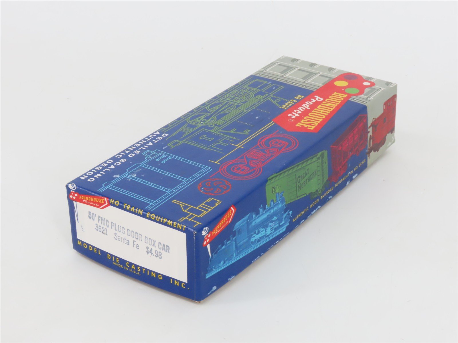 HO Scale Roundhouse Kit 3621 ATSF Santa Fe 50' Plug Door Box Car #152080