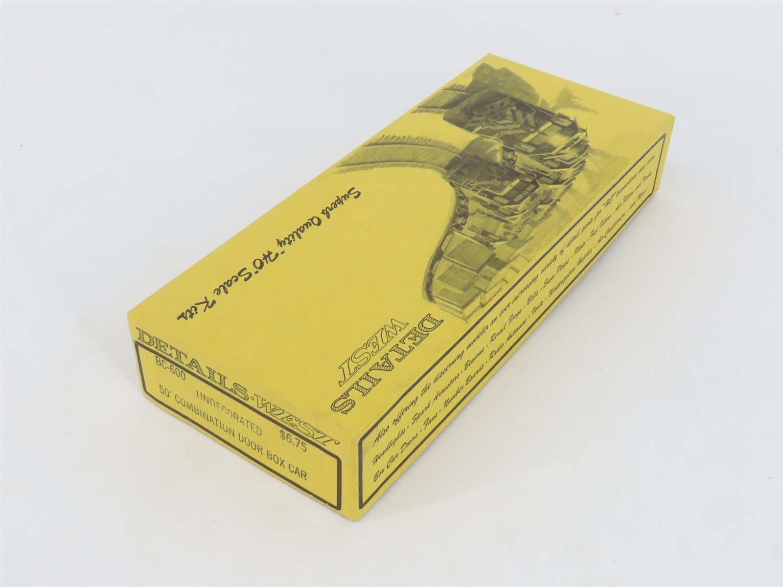 HO Scale Details West Kit BC-600 Undecorated 50' Combination Door Box Car