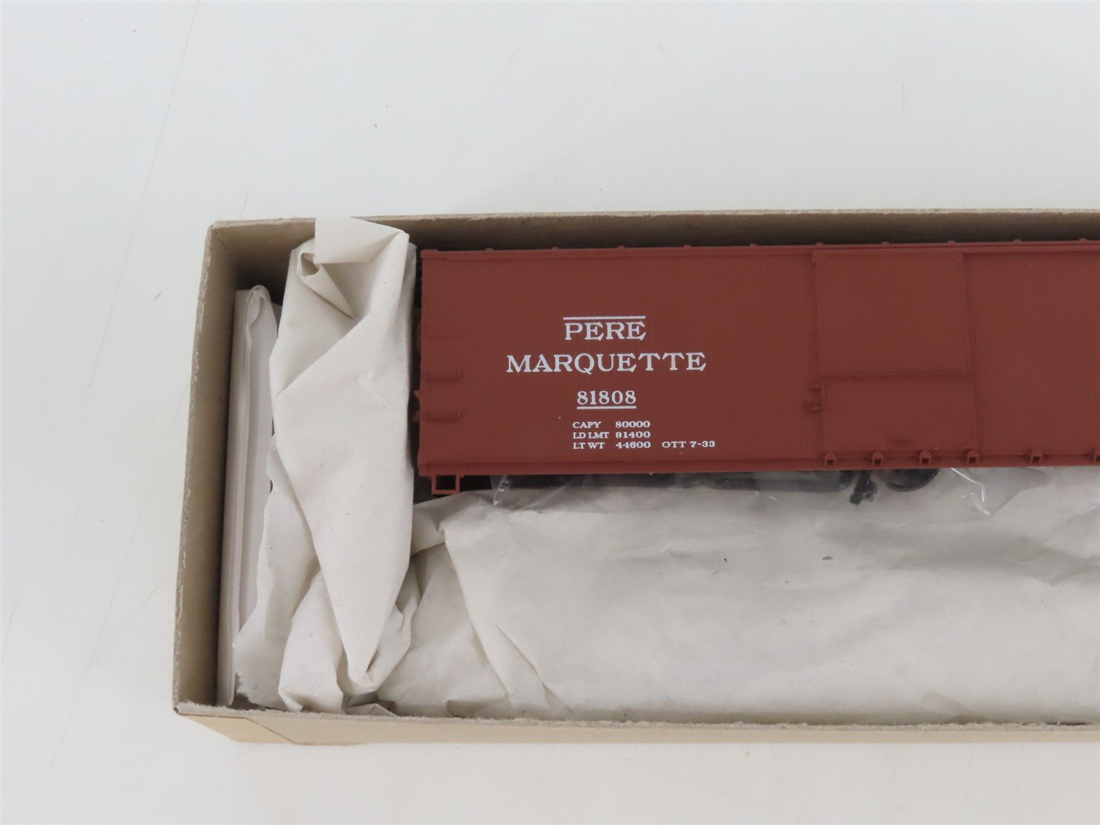 HO Scale Accurail PMHS Custom Run Kit B-111 PM Pere Marquette 40' Box Car #81808