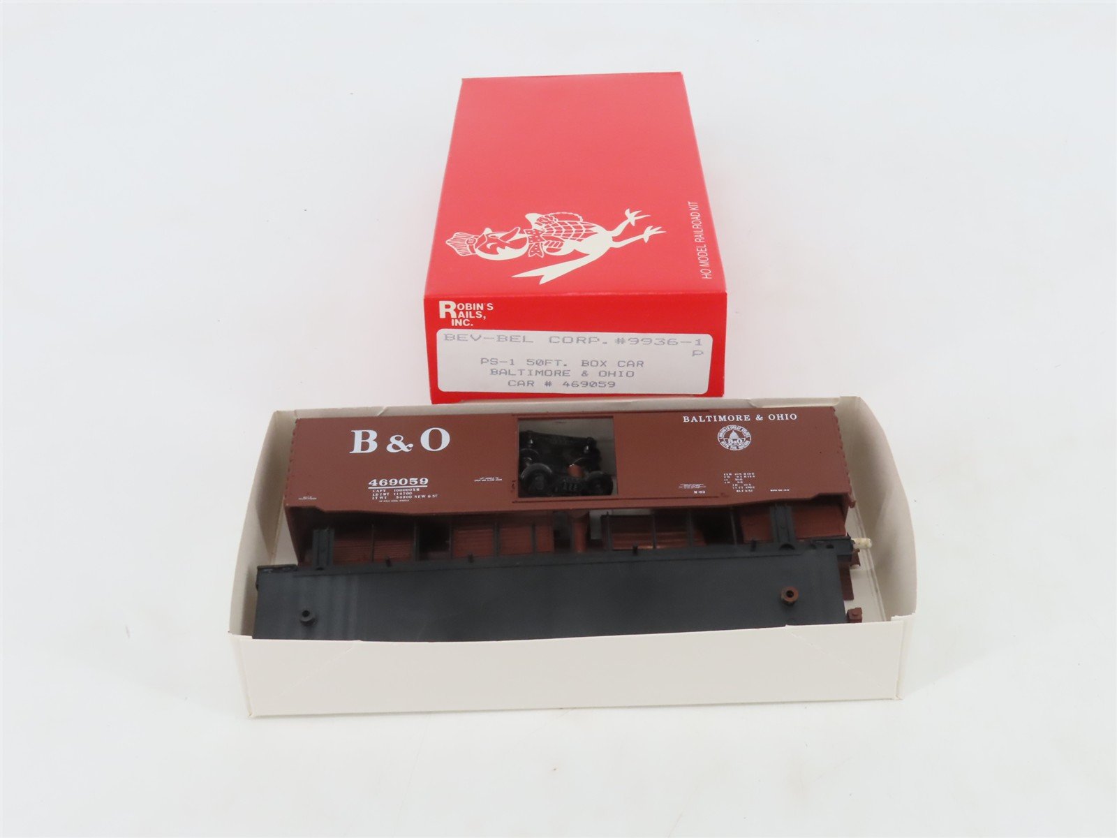 HO Robin's Rails/Bev-Bel Kit 9936-1 B&O Baltimore & Ohio 50' Box Car #469059