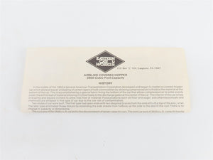 HO Scale Eastern Car Works Kit 2600 Undecorated Airslide Covered Hopper