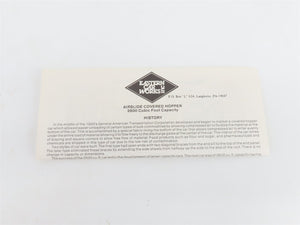 HO Scale Eastern Car Works Kit 2600 Undecorated Airslide Covered Hopper