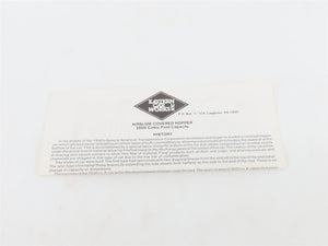 HO Scale Eastern Car Works Kit 2600 Undecorated Airslide Covered Hopper