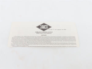 HO Scale Eastern Car Works Kit 2600 Undecorated Airslide Covered Hopper