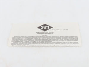 HO Scale Eastern Car Works Kit 2600 Undecorated Airslide Covered Hopper