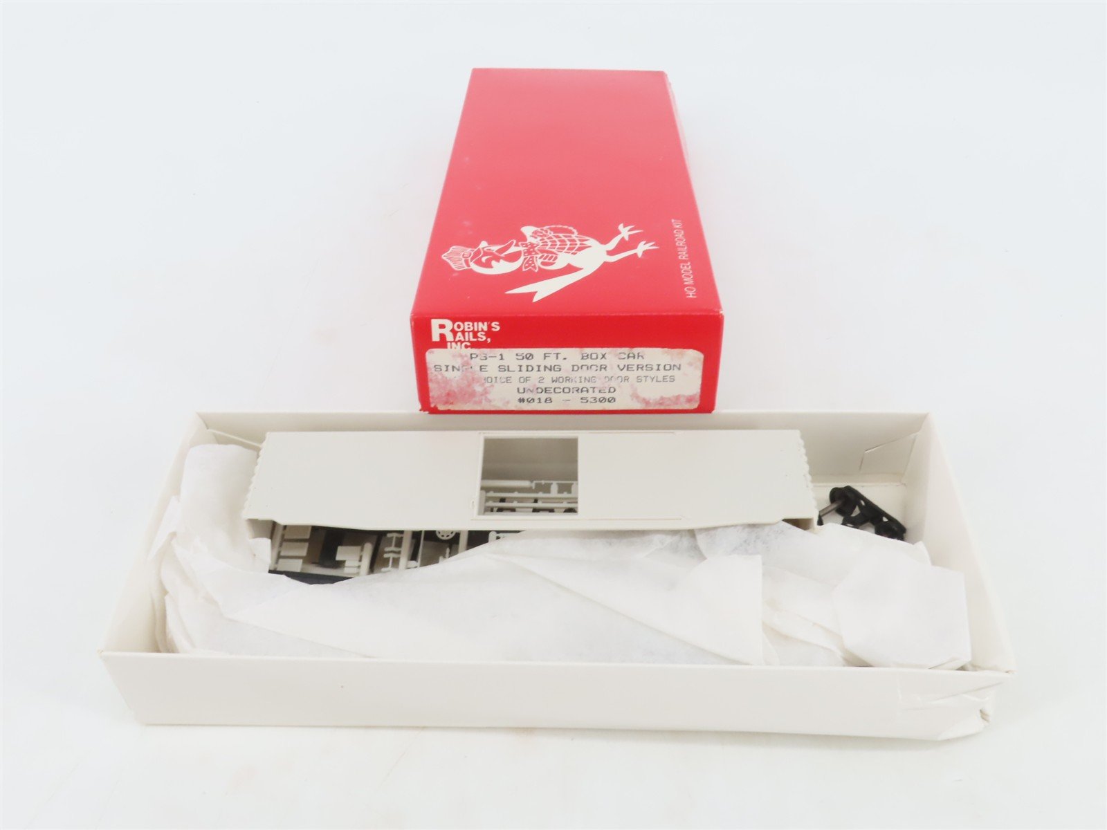 HO Scale Robin's Rails Kit 018-5300 Undecorated PS-1 50' Single Door Box Car