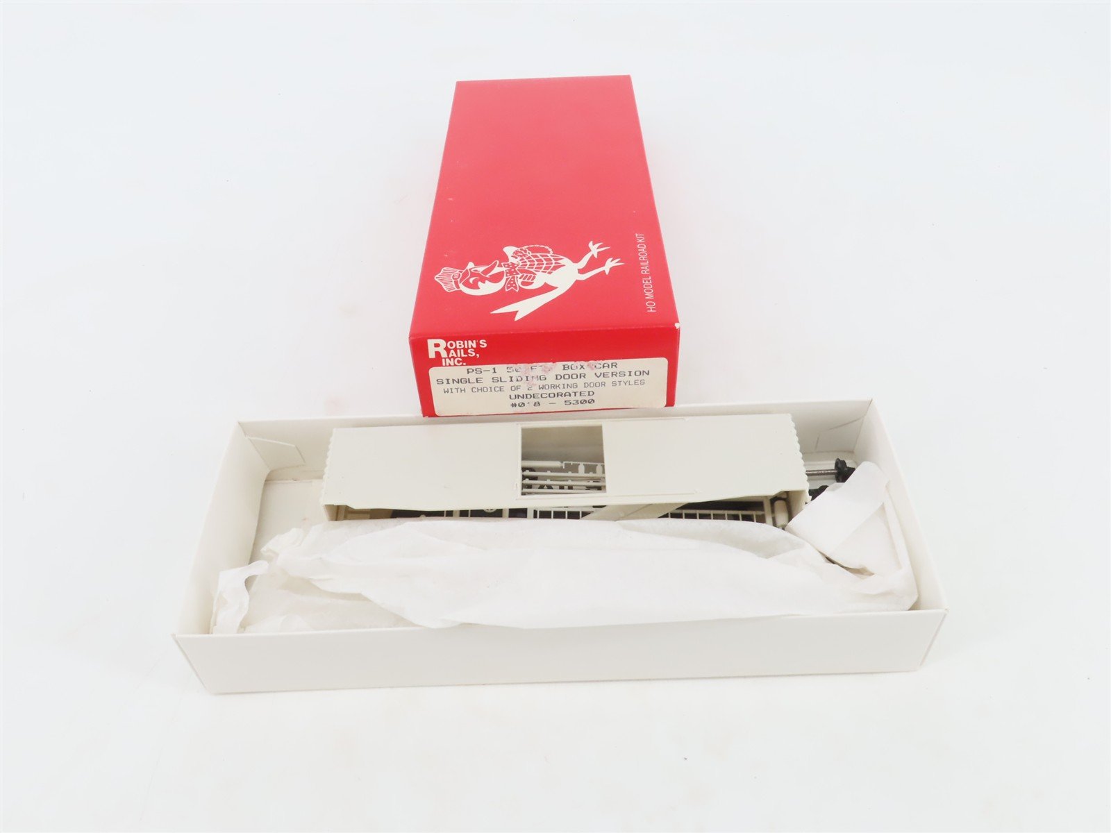 HO Scale Robin's Rails Kit 018-5300 Undecorated PS-1 50' Single Door Box Car