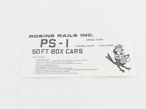 HO Scale Robin's Rails Kit 5300 Undecorated Brown PS-1 50' Single Door Box Car