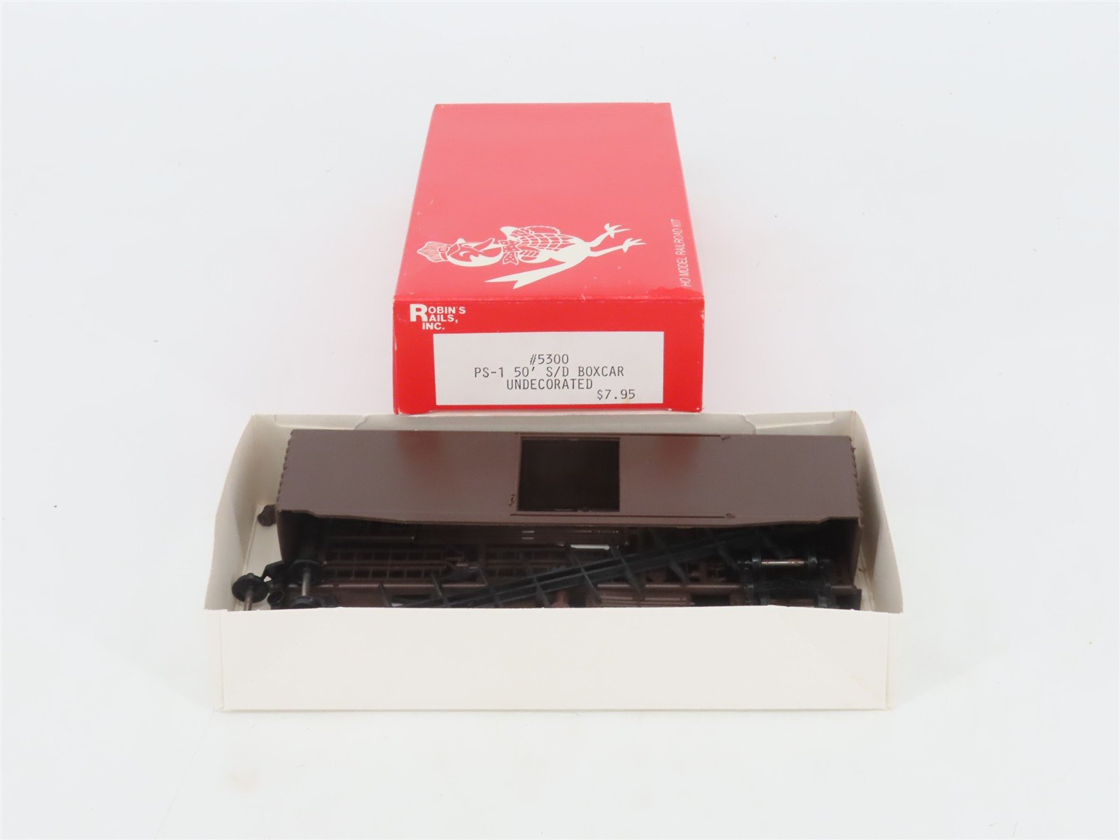 HO Scale Robin's Rails Kit 5300 Undecorated Brown PS-1 50' Single Door Box Car