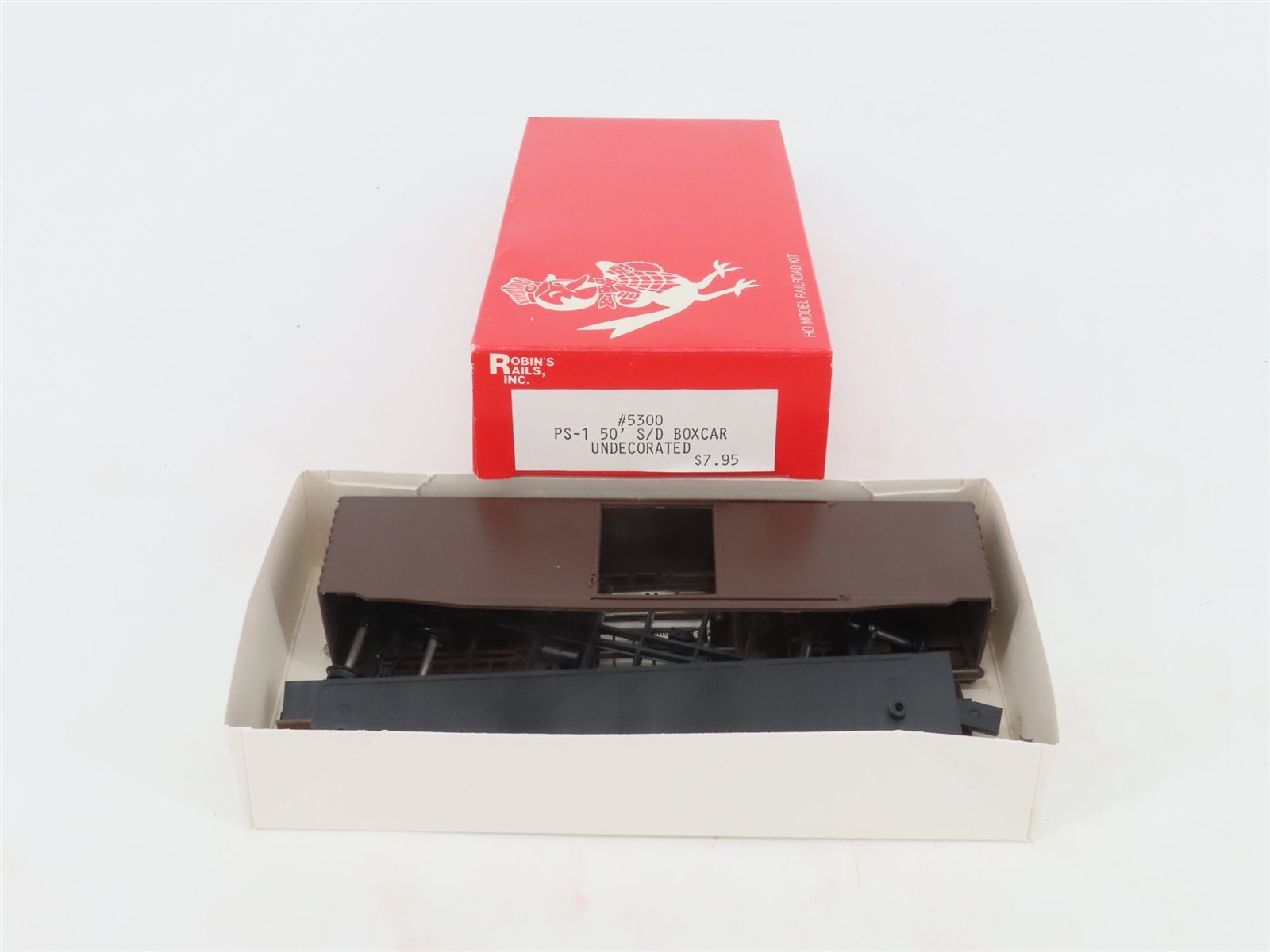 HO Scale Robin's Rails Kit 5300 Undecorated Brown PS-1 50' Single Door Box Car