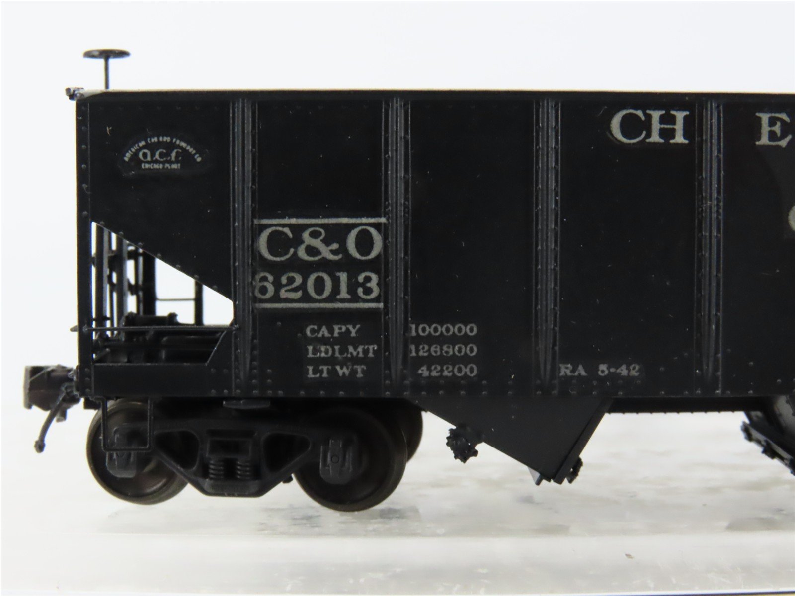 HO Scale Tichy 4027 C&O Chesapeake & Ohio 2-Bay Open Hopper #62013 CUSTOM