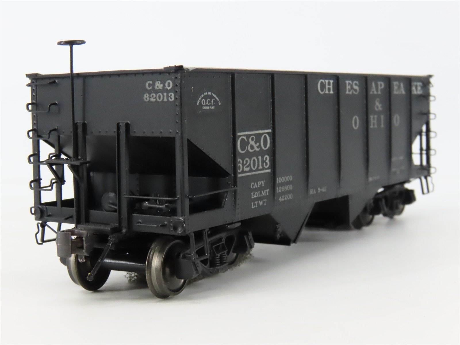 HO Scale Tichy 4027 C&O Chesapeake & Ohio 2-Bay Open Hopper #62013 CUSTOM