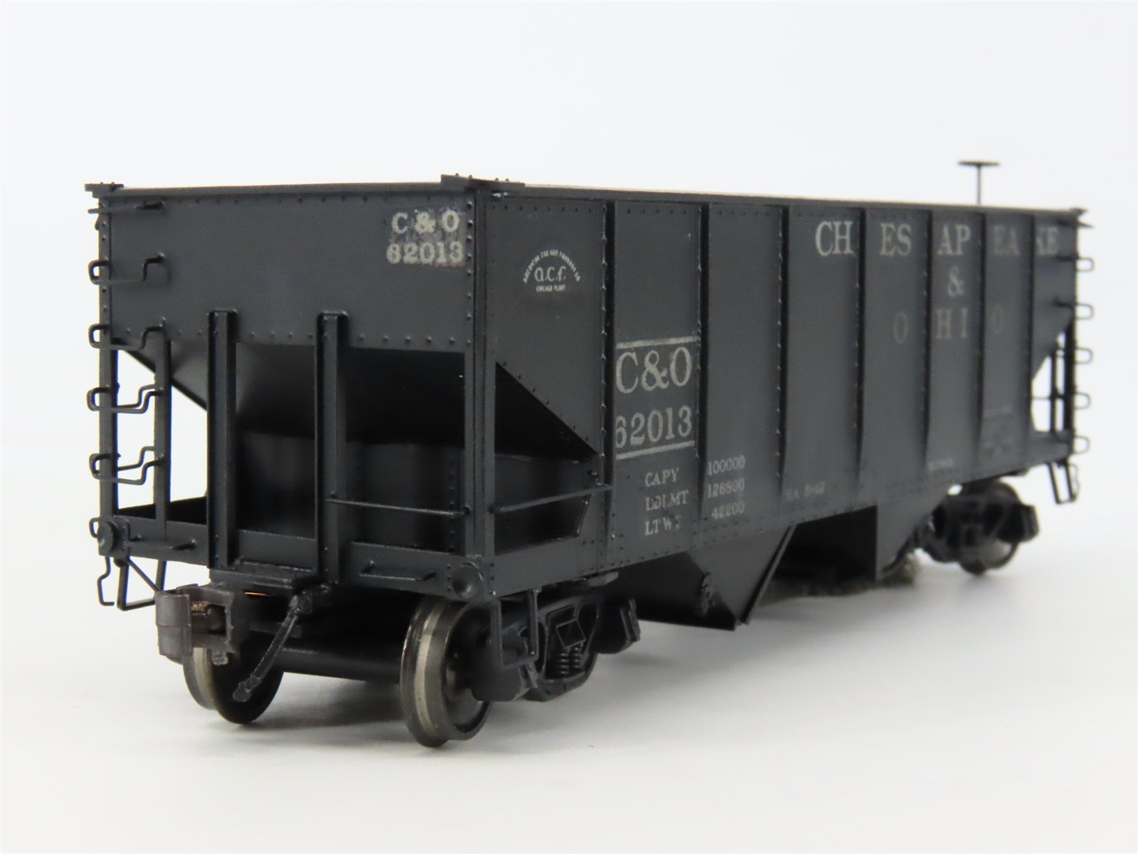 HO Scale Tichy 4027 C&O Chesapeake & Ohio 2-Bay Open Hopper #62013 CUSTOM