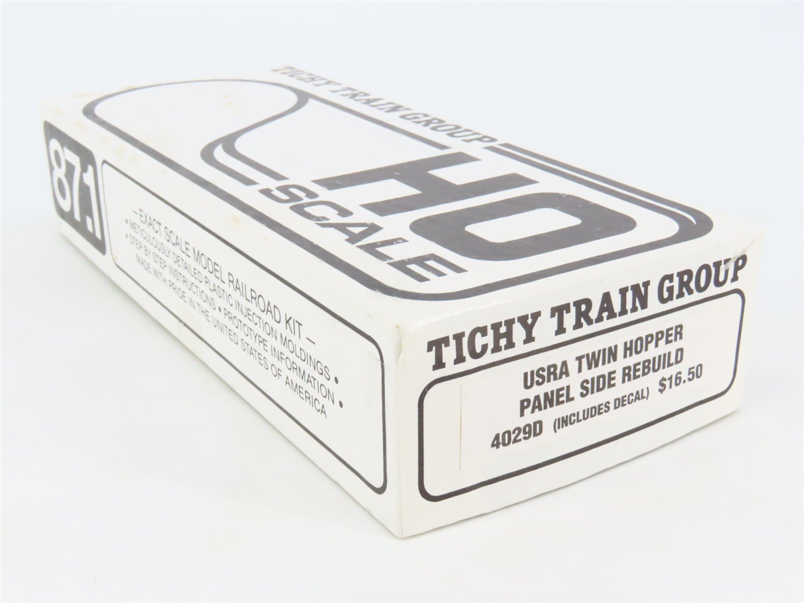 HO Tichy 4029D Undecorated USRA Twin Hopper Panel Side Rebuild Kit w/ Decals