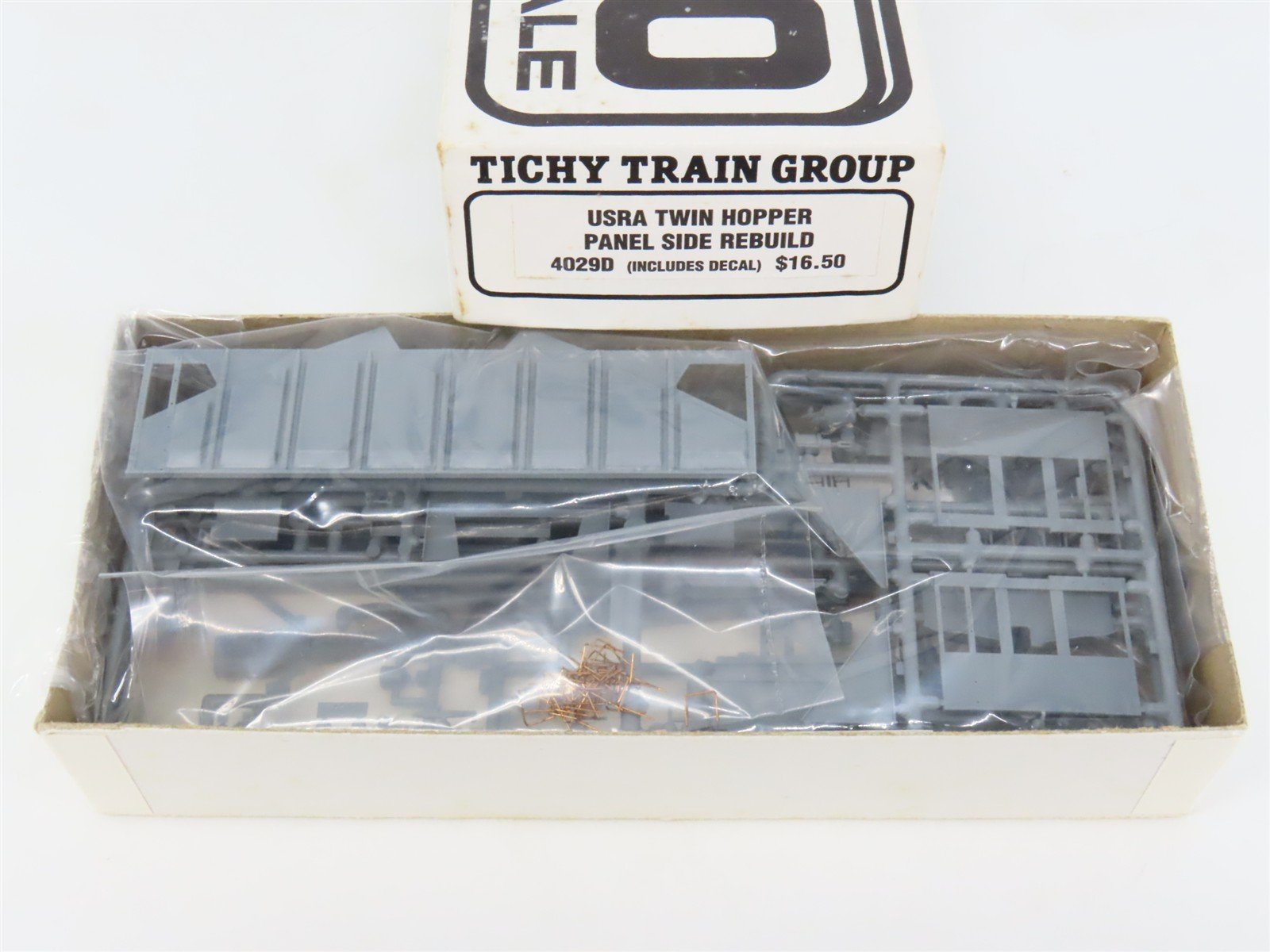 HO Tichy 4029D Undecorated USRA Twin Hopper Panel Side Rebuild Kit w/ Decals