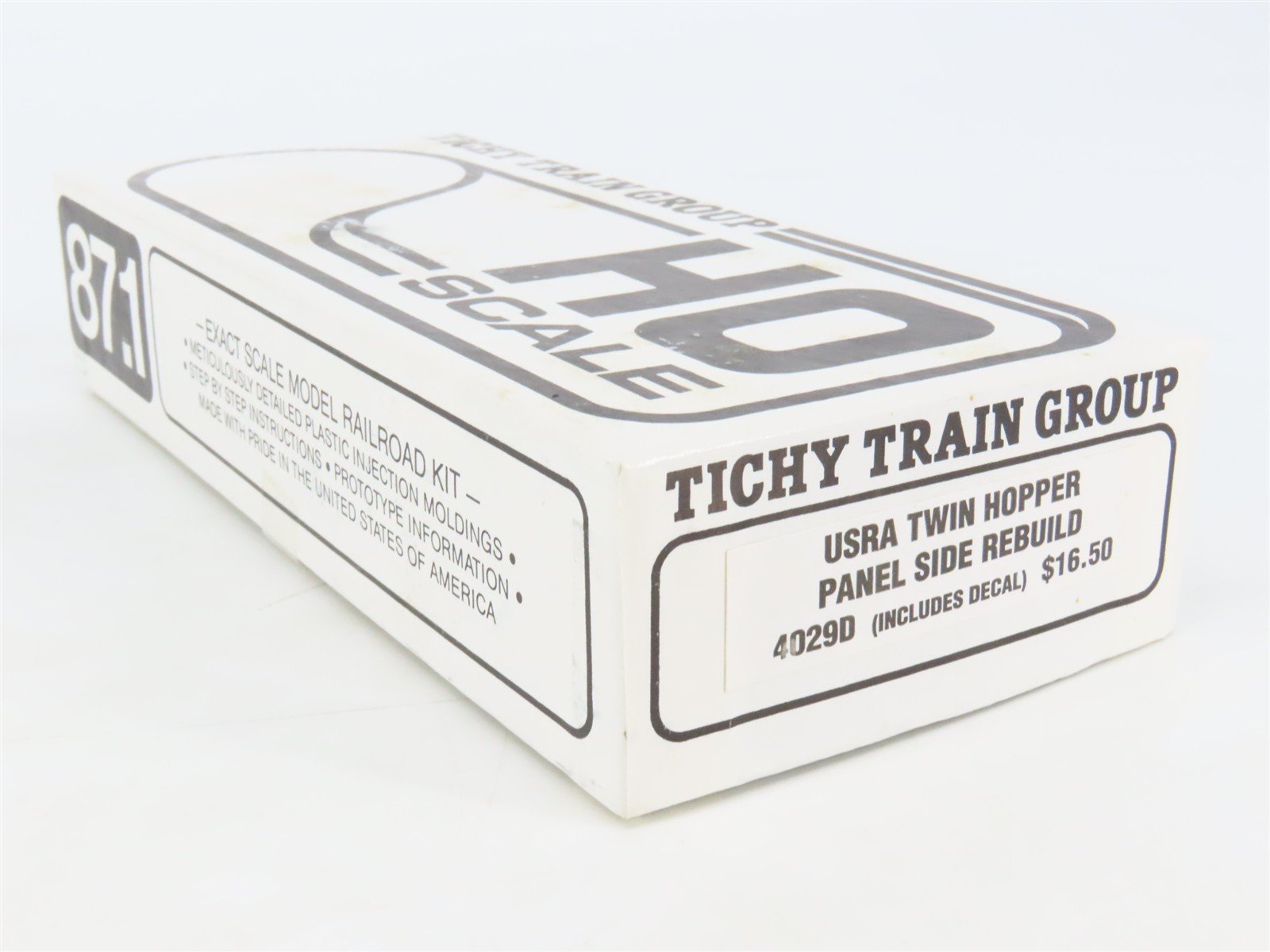 HO Tichy 4029D Undecorated USRA Twin Hopper Panel Side Rebuild Kit w/ Decals