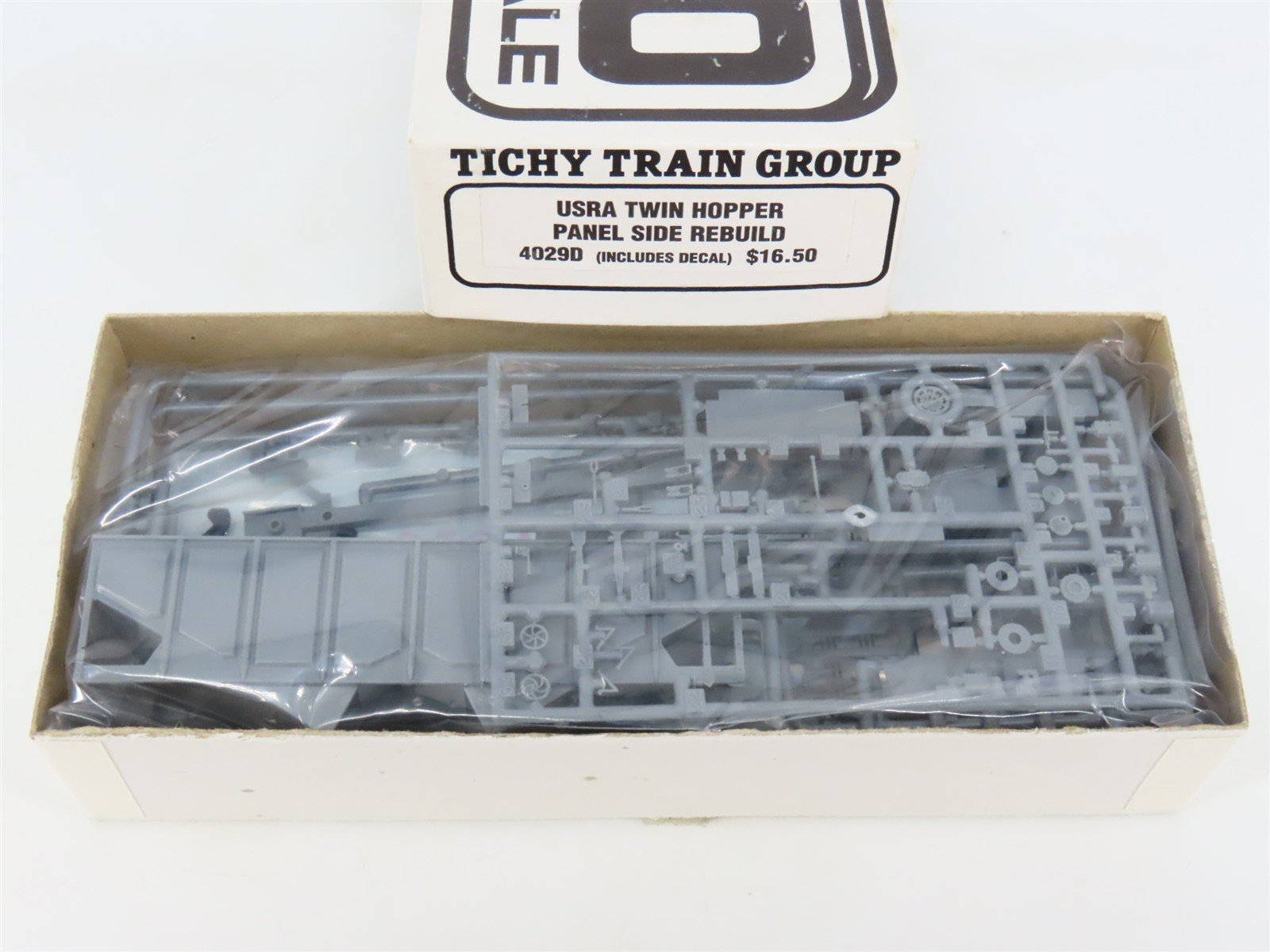 HO Tichy 4029D Undecorated USRA Twin Hopper Panel Side Rebuild Kit w/ Decals