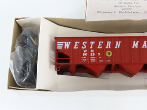 HO Scale Stewart 10003 WM Western Maryland 70-Ton 3-Bay Hopper Car #80293 Kit