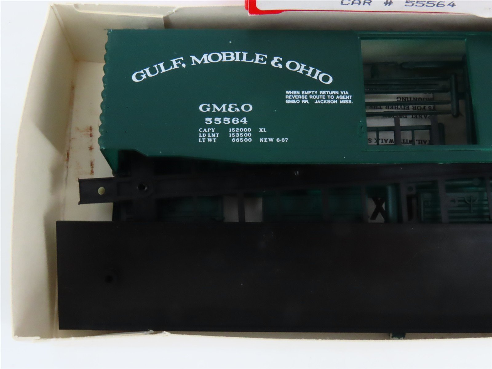 HO Bev-Bel/Robins 9931-1 GM&O Gulf Mobile & Ohio 50' PS-1 Boxcar #55564 Kit