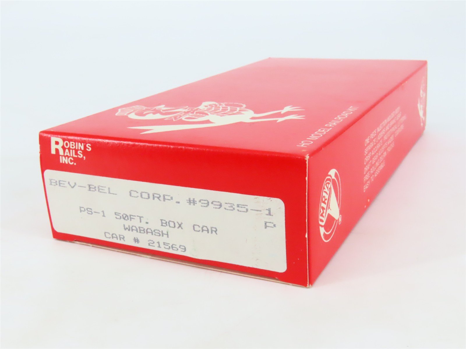 HO Scale Bev-Bel/Robins 9935-1 WAB Wabash 50' PS-1 Boxcar #21569 Kit