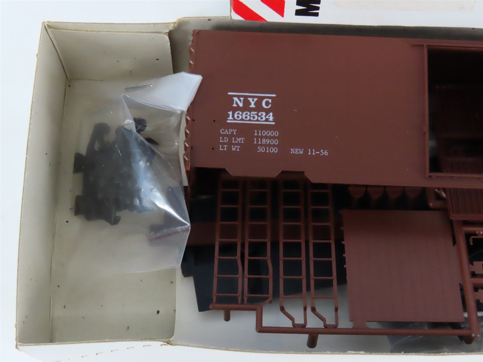 HO McKean Master Series 727 NYC New York Central 40' PS-1 Boxcar #166534 Kit