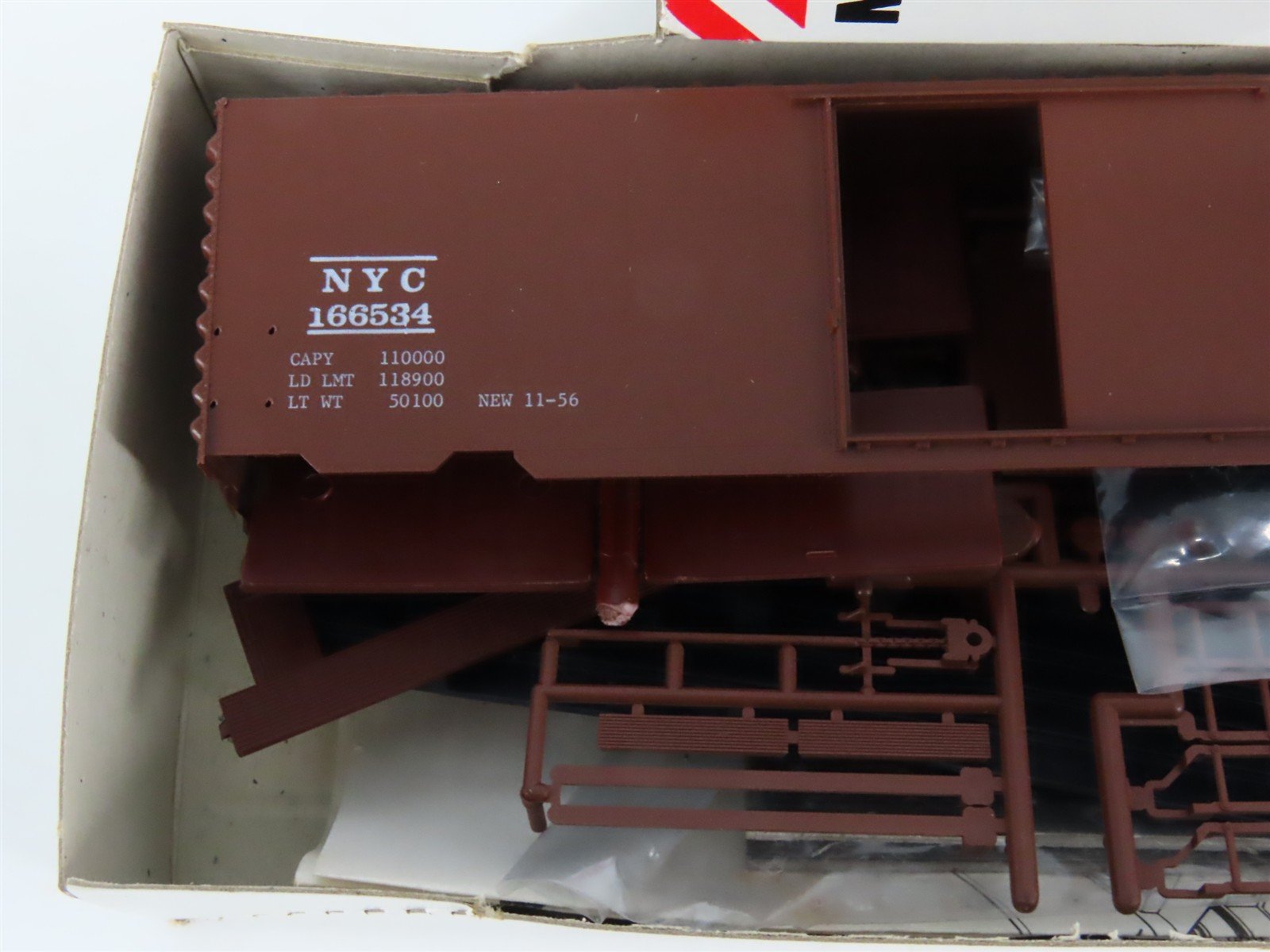 HO McKean Master Series 727 NYC New York Central 40' PS-1 Boxcar #166534 Kit