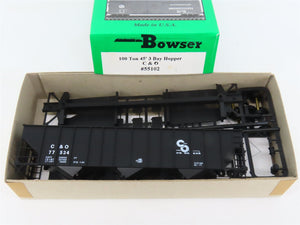 HO Scale Bowser 55102 C&O Chesapeake & Ohio 45' 3-Bay Hopper Car #77534 Kit