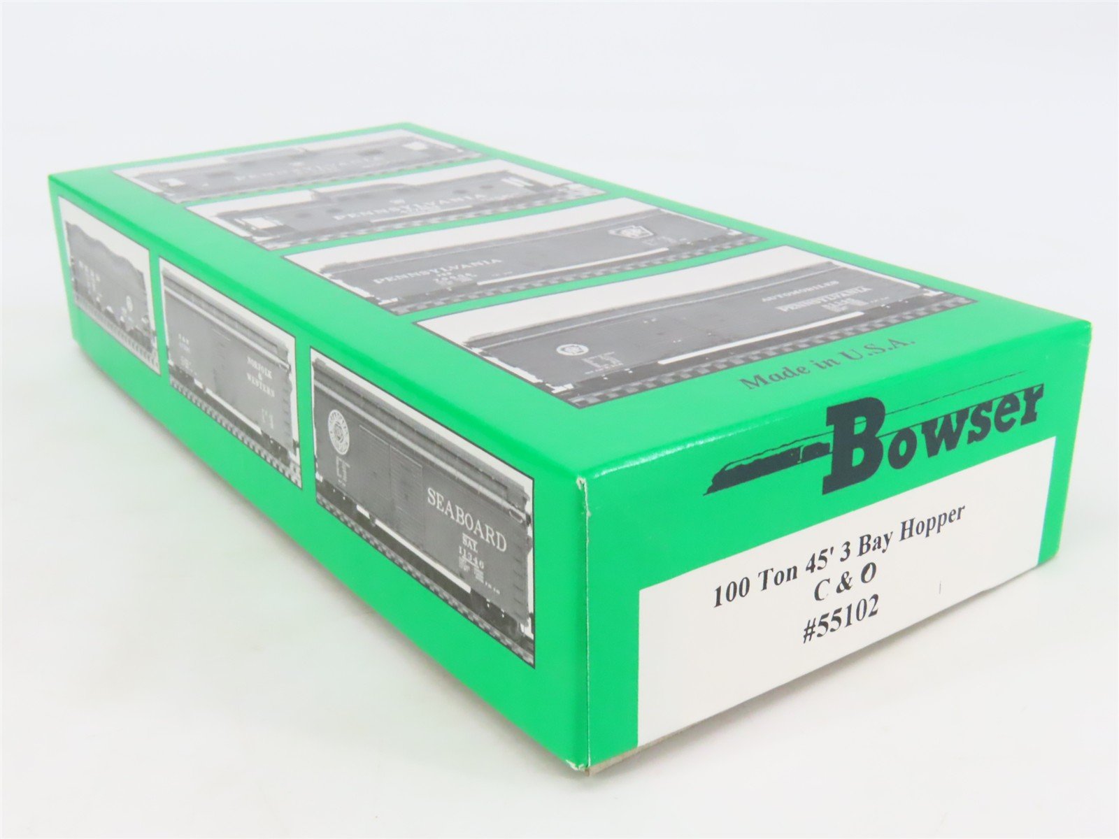 HO Scale Bowser 55102 C&O Chesapeake & Ohio 45' 3-Bay Hopper Car #77001 Kit