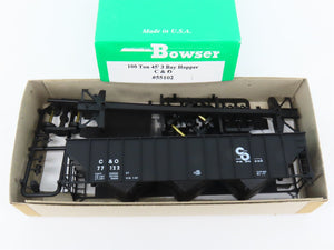 HO Scale Bowser 55102 C&O Chesapeake & Ohio 45' 3-Bay Hopper Car #77122 Kit
