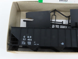 HO Scale Bowser 55102 C&O Chesapeake & Ohio 45' 3-Bay Hopper Car #77456 Kit