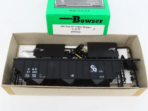 HO Scale Bowser 55102 C&O Chesapeake & Ohio 45' 3-Bay Hopper Car #77001 Kit