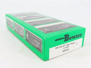HO Scale Bowser 55102 C&O Chesapeake & Ohio 45' 3-Bay Hopper Car #77001 Kit