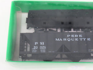 HO Scale Bowser 55633 PM Pere Marquette 2-Bay Covered Hopper #20026 Kit SEALED