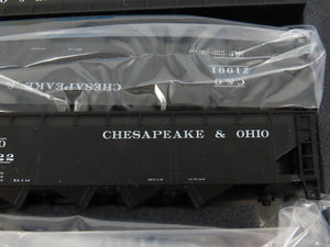 HO Scale Athearn Kit 05781 C&O Chesapeake & Ohio 4-Bay Open Hopper 5-Pack