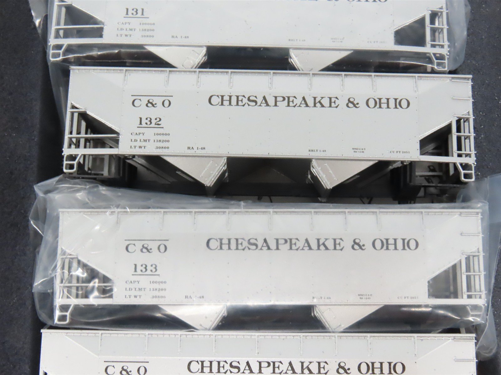 HO Athearn SE Kit 02331 C&O Chesapeake & Ohio Experimental 2-Bay Hopper 5-Pack