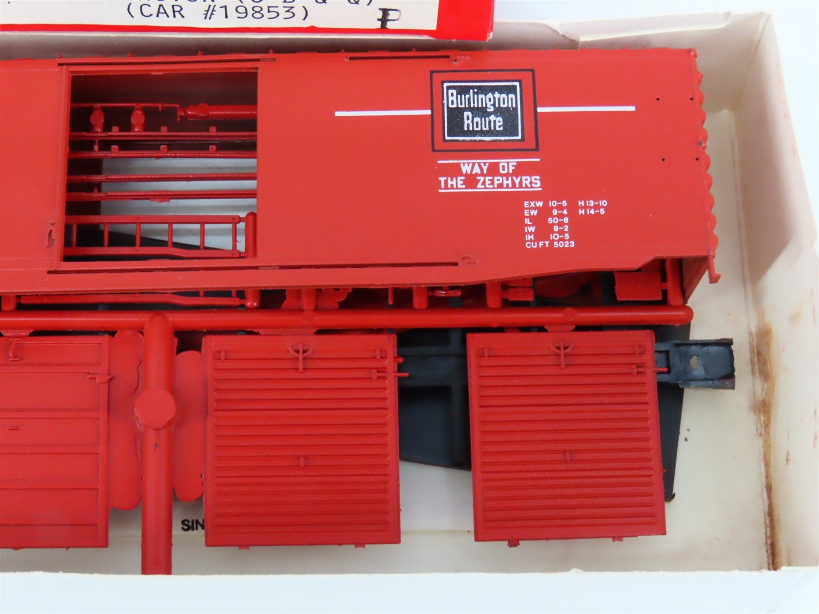 HO Robin's Rails/Bev-Bel Kit 9974-2 CB&Q Burlington Route 50' Box Car #19853