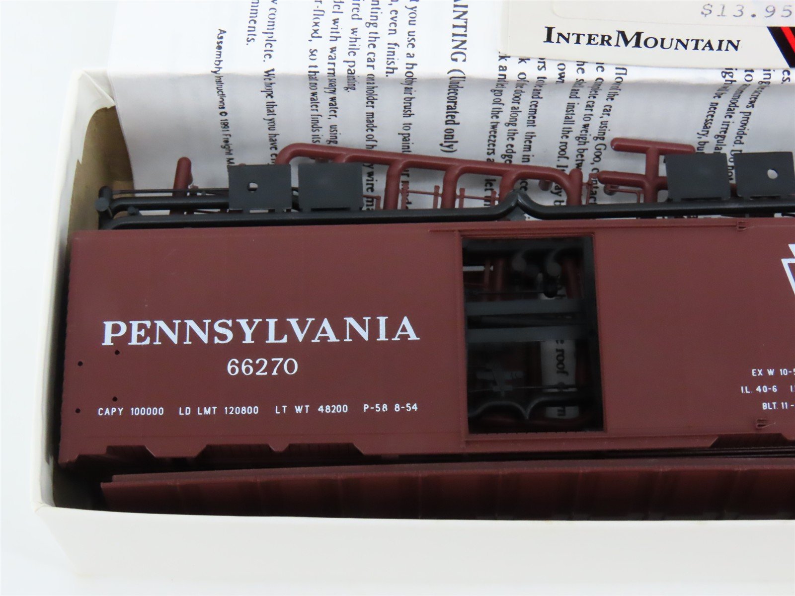 HO Scale InterMountain Kit PRR-05 PRR Pennsylvania 40' Single Door Boxcar #66270