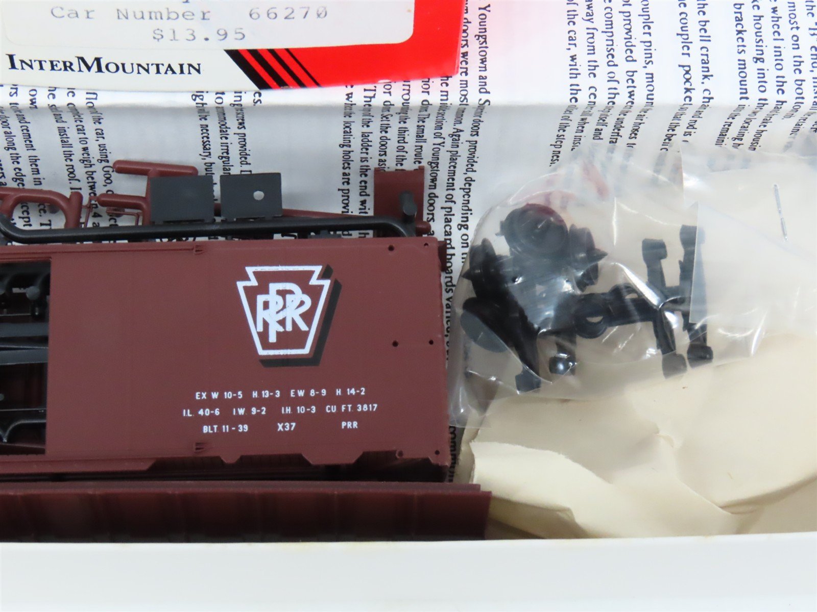 HO Scale InterMountain Kit PRR-05 PRR Pennsylvania 40' Single Door Boxcar #66270