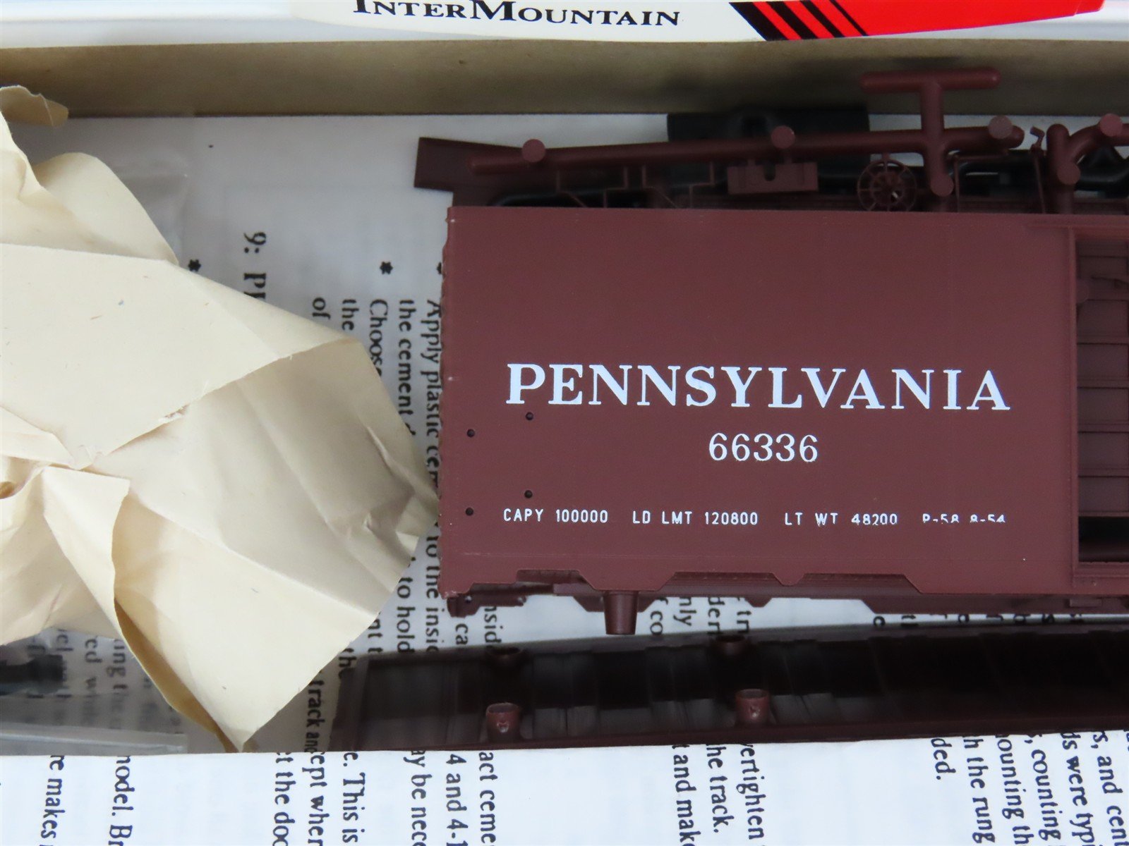HO Scale InterMountain Kit PRR-06 PRR Pennsylvania 40' Single Door Boxcar #66336