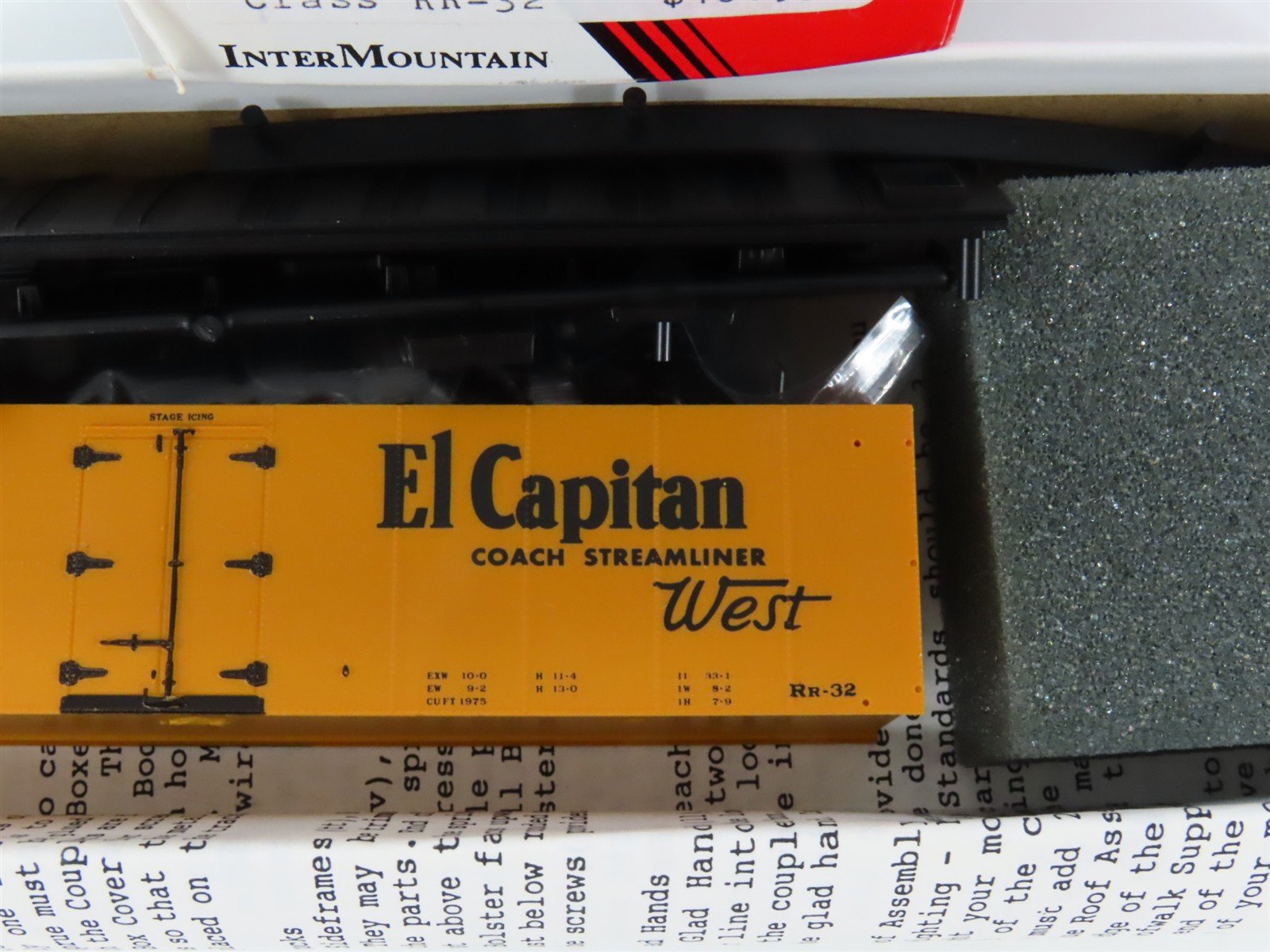 HO Scale InterMountain/Longs Model RR Supply Kit SFRD El Capitan Reefer #35722