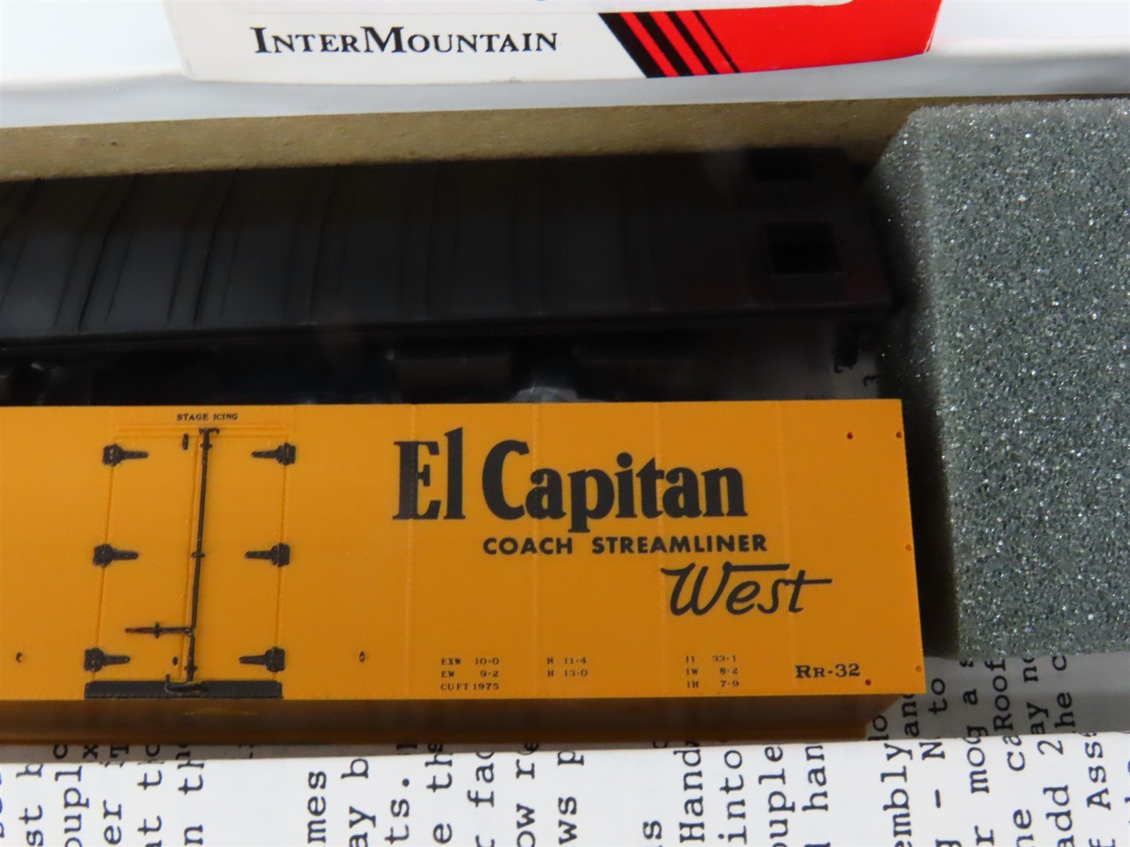 HO Scale InterMountain/Longs Model RR Supply Kit SFRD El Capitan Reefer #35769