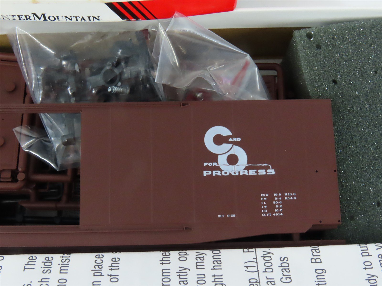 HO InterMountain Kit 40606-10 C&O Chesapeake & Ohio Progress 50' Box Car 28214