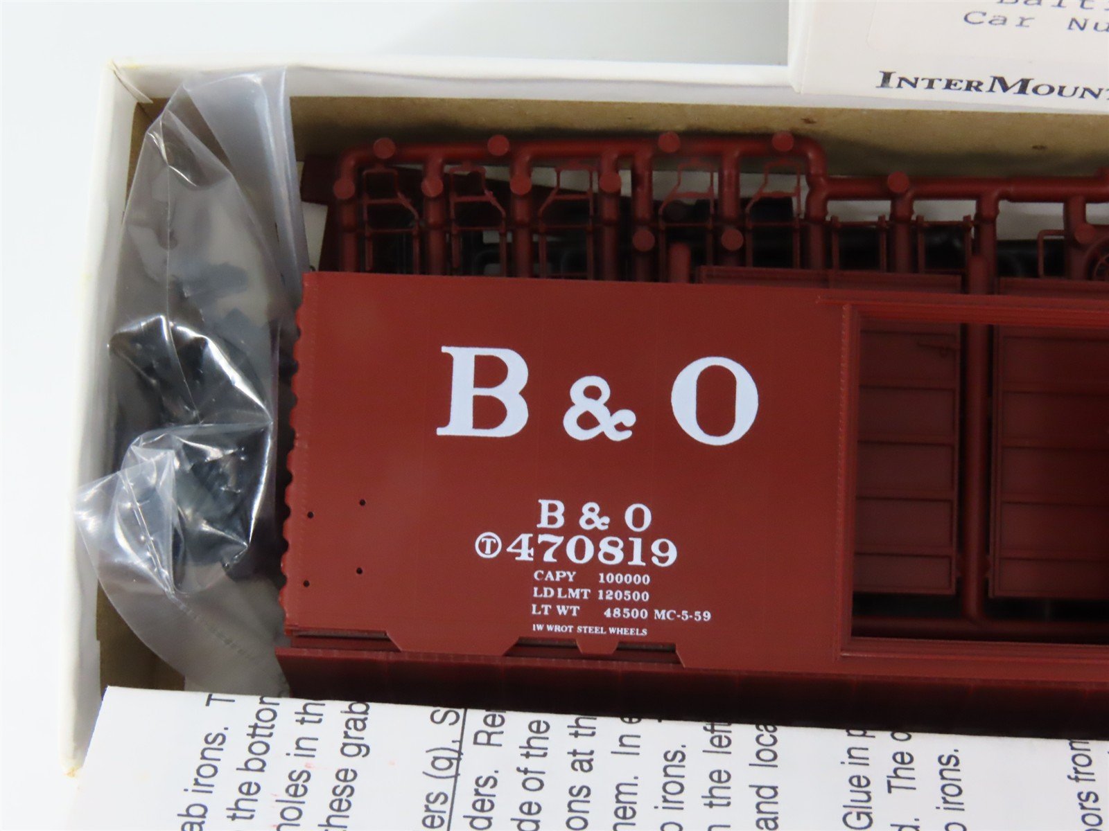 HO InterMountain Kit 40459-07 B&O Baltimore & Ohio Time Saver 40' Boxcar #470819